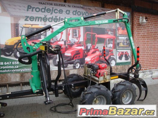 Vyvážečka LTC 3,4 s hydraulickou rukou za čtyřkolku, traktor