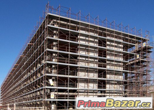Lešení stavební fasádní široké 1m cena 208Kc/m2 prac.plochyA