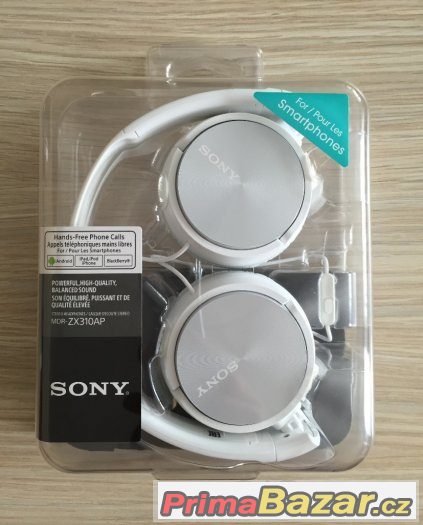 Sluchátka na uši zn. Sony MDR-ZX310AP - Nové