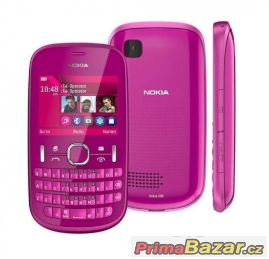 Nokia Asha 200 Pink (růžový) + kryt