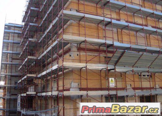 Lešení stavební fasádní široké 1m cena 208Kc/m2 prac.plochy0