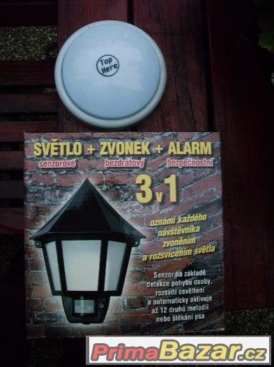 Prodám nové svítidlo,alarm+zvonek+světlo na senzorové čidlo