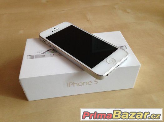 Apple iPhone 5 16GB stříbrný - velmi dobrý stav - funkční