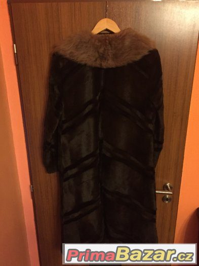 Zimní plášť, kabát, kožich - stříhaný králík - bibet - KARA