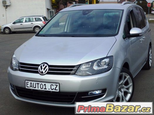 VW SHARAN 2012 TDI 125 kW Tažné Bixenon Kůže 11xBag DPH