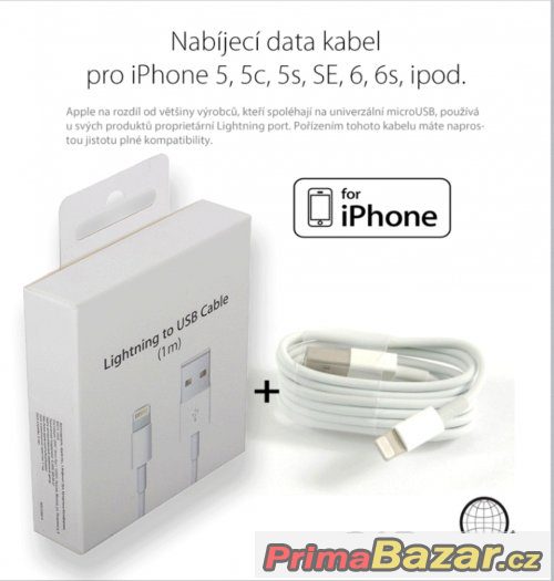 Lightning kabel pro Apple iPhone 5/5s/6/6s/SE a iPad Lightning kabel pro Apple iPhone 5/5s/6/6s/SE a iPad