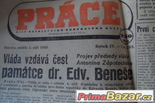 staré noviny rok 1948