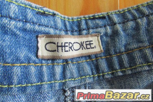 Dámské džínové tříčtvrťáky, vel. 42, zn. Cherokee Dámské džínové tříčtvrťáky, vel. 42, zn. Cherokee