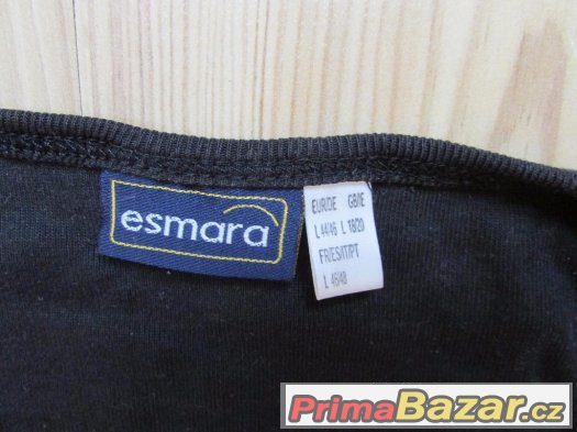 Dámské černé tričko s šedým klínkem, vel. L, zn. Esmara Dámské černé tričko s šedým klínkem, vel. L, zn. Esmara