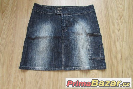 Dámská nevyužitá džínová sukně, pas 76 cm