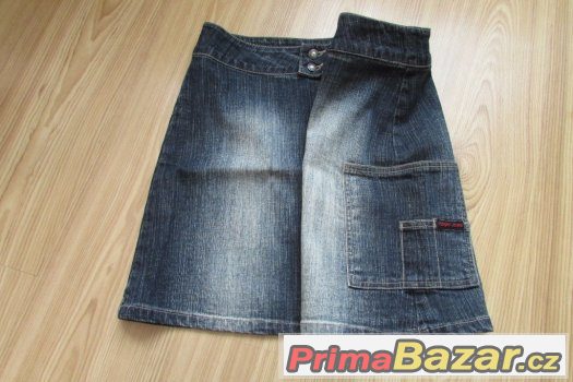Dámská nevyužitá džínová sukně, pas 76 cm