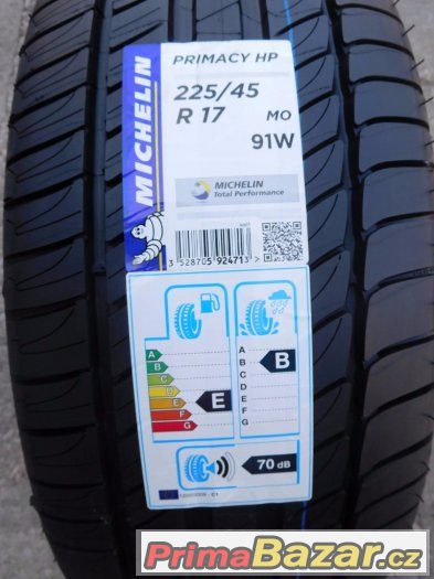 2x nové letní Michelin Primacy HP 225/45/17 91W