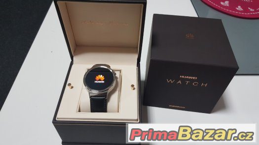 Huawei Watch W1 Stainless Steel/Black Leather Stra