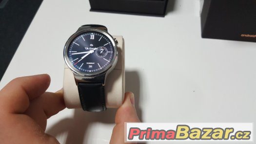 Huawei Watch W1 Stainless Steel/Black Leather Stra