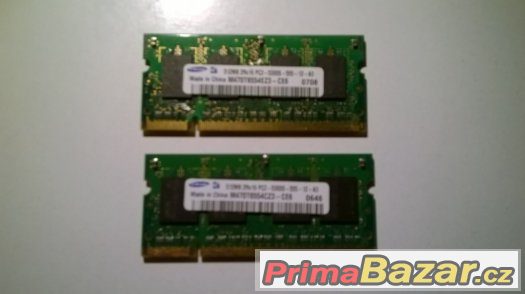 So-dimm 2x 512MB = 1GB DDR2 RAM Samsung, 667MHz pro notebook