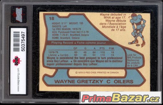 Wayne Gretzky 1979-80 O-PEE-CHEE RC #18 - UNIKÁT
