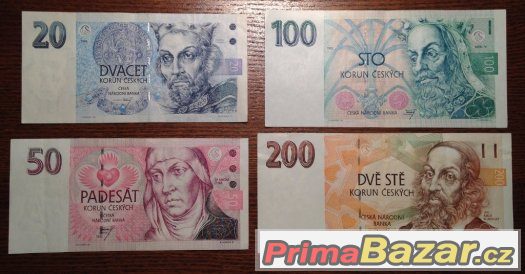 Staré bankovky - sestav VZÁCNÉ serie A