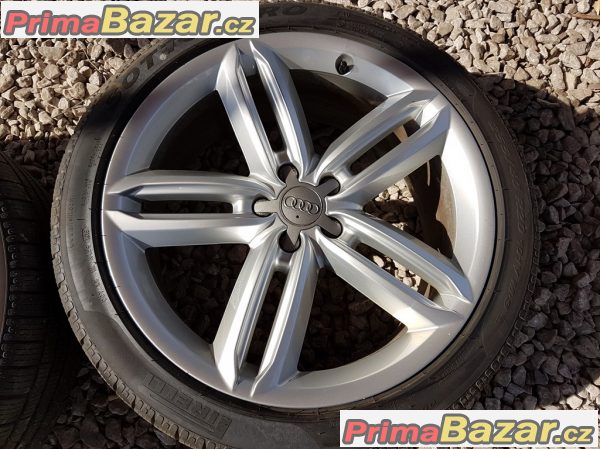 sada alu Audi A6 S6 4G9601025G 5x112 8.5jx20 et43 pneu Pirelli Sottozero 255/40 r20 101V dot 1615