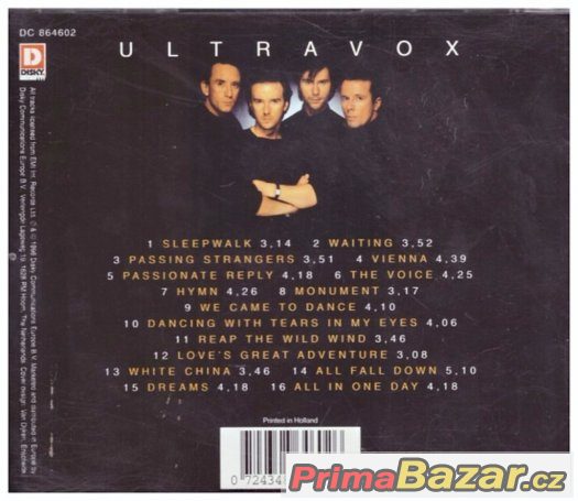 CD ULTRAVOX - Dancing with tears in my eyes (1996)