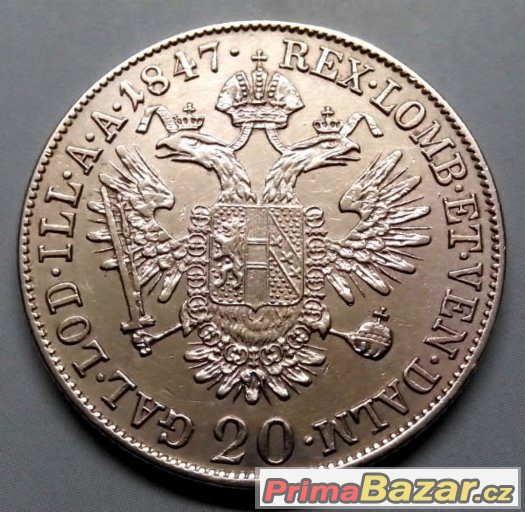 20 krejcarů 1847 A, Ferdinand V., Vídeň