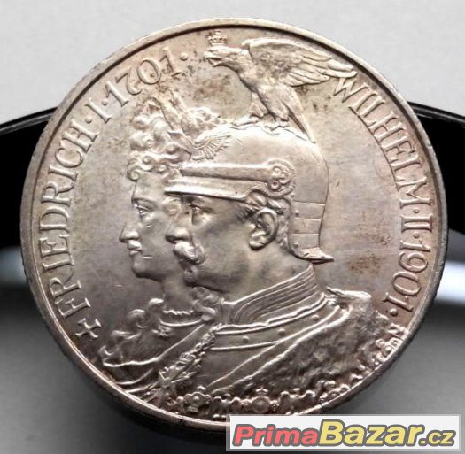 2 marky 1901 jubilejní, Vilém II., Prusko 2 marky 1901 jubilejní, Vilém II., Prusko