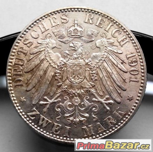 2 marky 1901 jubilejní, Vilém II., Prusko
