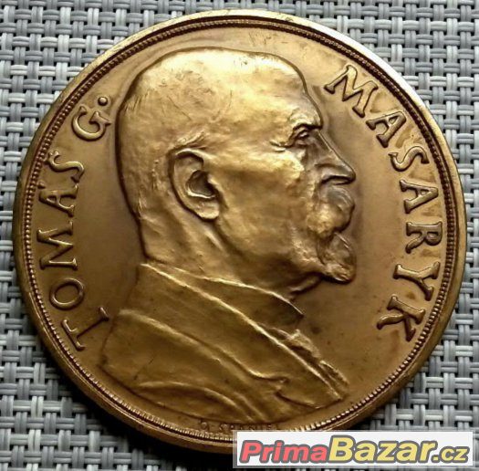 Medaile T.G.Masaryk, ČSR 1935, 60 mm