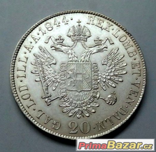 20 krejcarů 1844 C, Ferdinand V., Praha