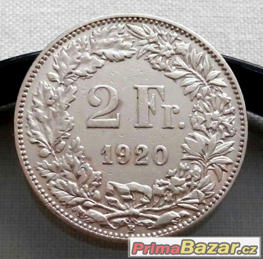 2 franky 1920 B, Švýcarsko