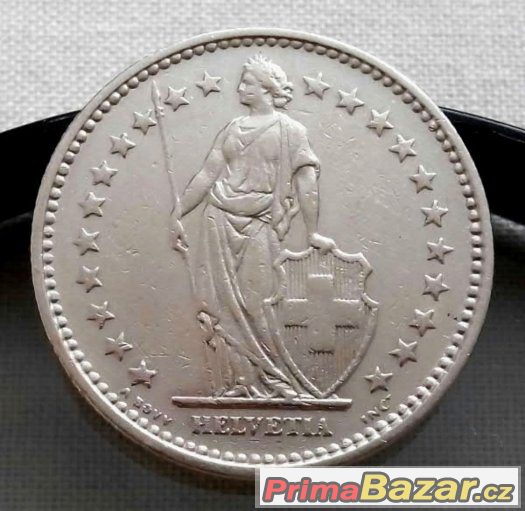 2 franky 1920 B, Švýcarsko 2 franky 1920 B, Švýcarsko