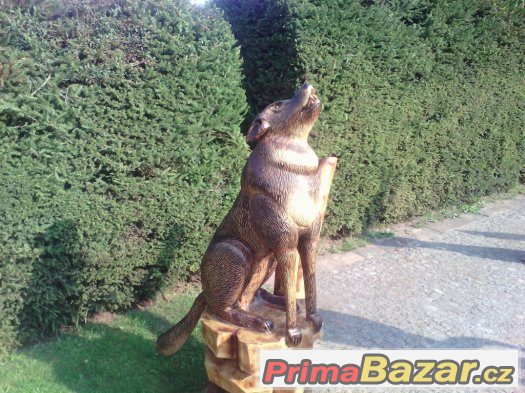 Dřevěné sochy - Vlk