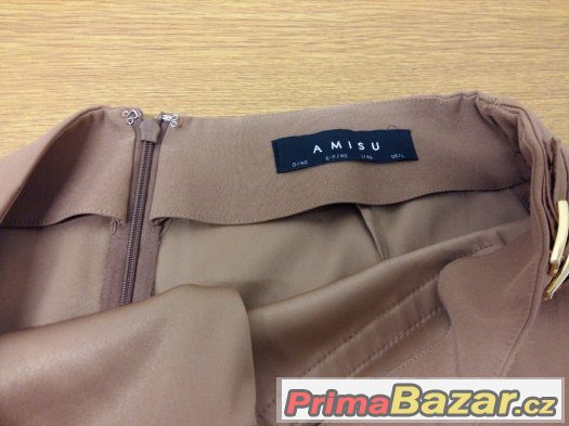 luxusní dámská sukně AMISU, kožené pásečky v. 38-42