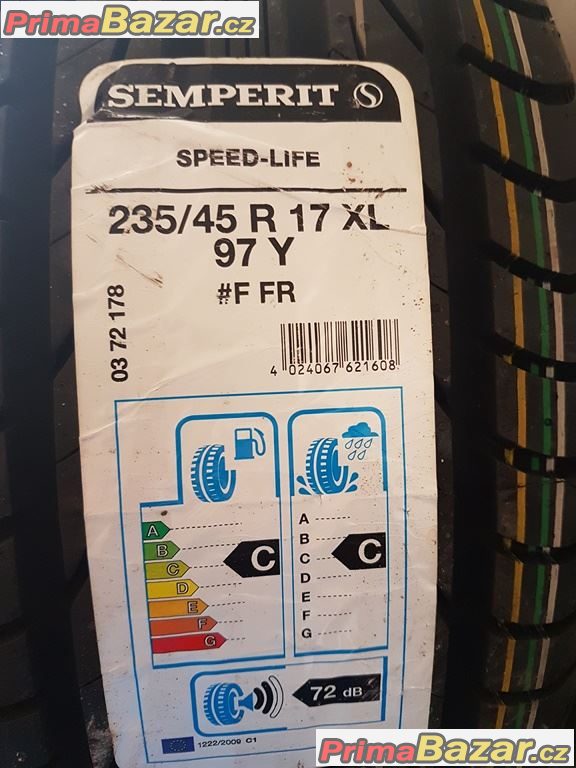 1x nová pneu letni Semperit Speed Life 235/45 r17 V XL