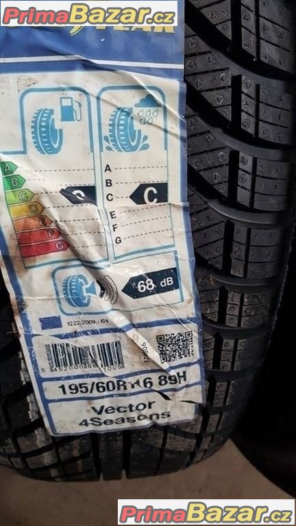 4xpneu nové, nepoužité Goodyear a Pirelli 195/60 r16 89H