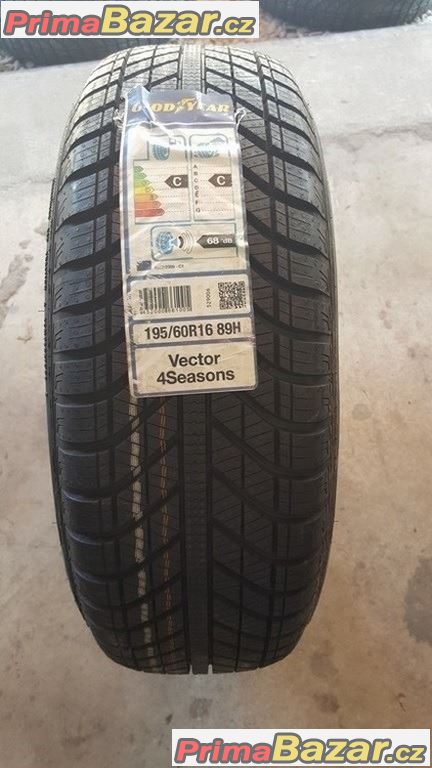 1xnova, nepoužita pneu Goodyear Vector 4Seasons 195/60 r16 89H