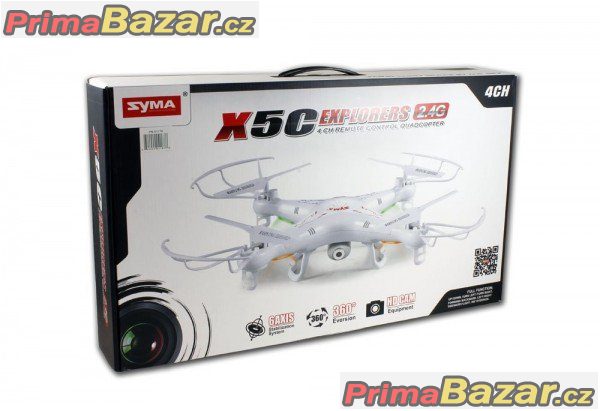 Syma X5C PRO Originál HD, dosah 250m+3x Akumulátor