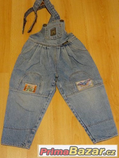 Kalhoty riflové, vel. 86 a 98 (1-2 a 3-4 roky)