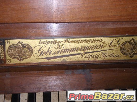 Klavír Leipziger Pianofortefabrik Gebr Zimmermann 1906