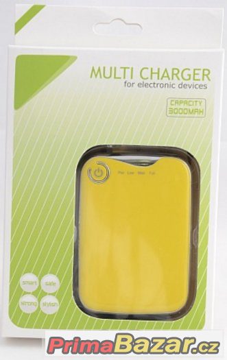 Power bank s kapacitou 3000mAh žlutá / červená