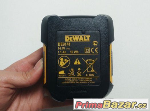 2 Kusy Akumulátor DeWALT DE9141 Li-ion 14,4V 1,1Ah