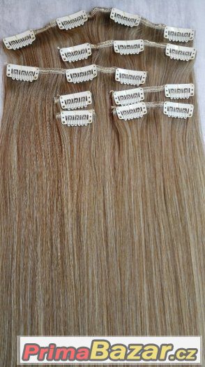 Clip in vlasy nové levné - melír 613/27