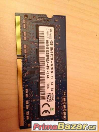 DDR3 4GB do notebooku LEVNĚ