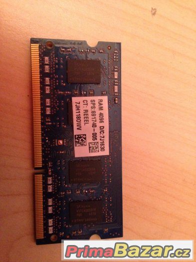 DDR3 4GB do notebooku LEVNĚ