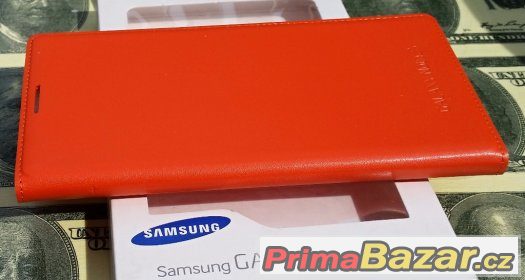 Samsung Note3 N9005 - Flip Pouzdro Oranžové