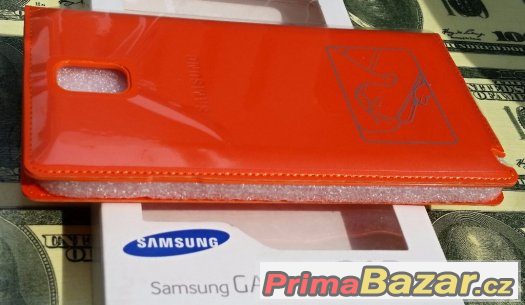 Samsung Note3 N9005 - Flip Pouzdro Oranžové