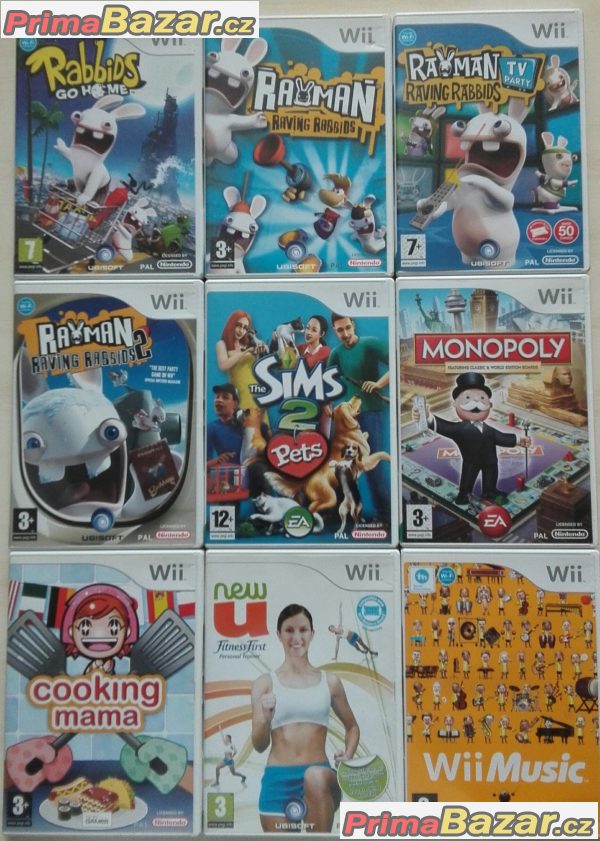 Nintendo Wii hry 9ks