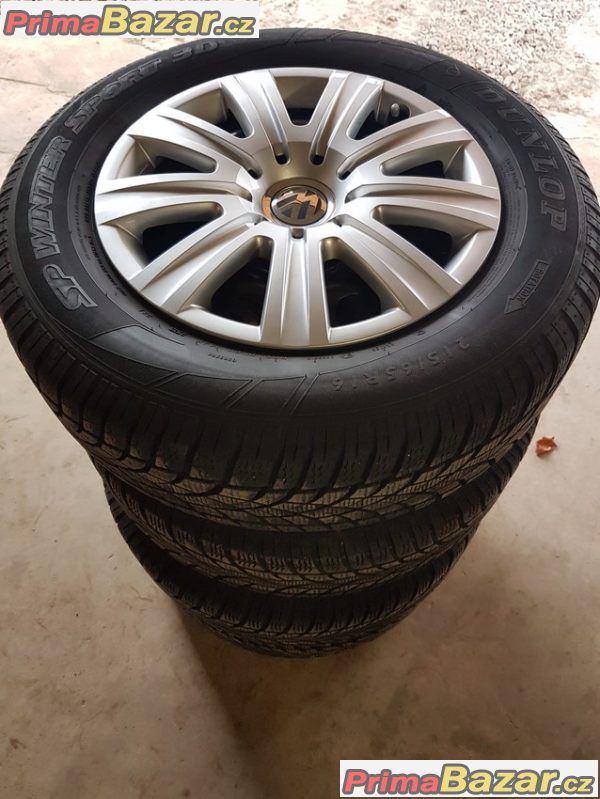 zánovní sada VW Plechove disky s poklicema 7N0601027E 5x112 6.5jx16