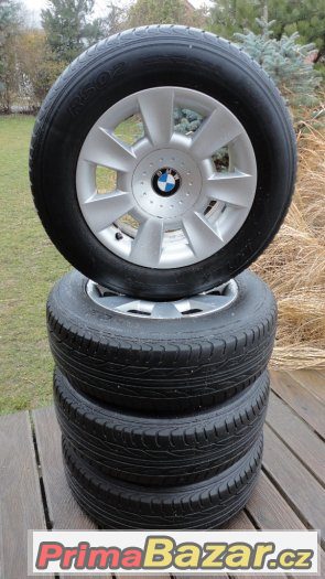4x alu kola BMW R15 5x120 + 4x letní pneu 205/65/R15