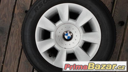 4x alu kola BMW R15 5x120 + 4x letní pneu 205/65/R15