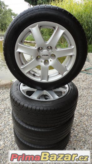 4x alu kola Rial R16 5x112 + 4x letní pneu 205/55/R16